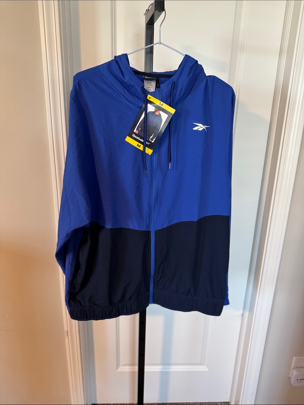 Reebok Blue and Black Lightweight Hooded Jacket